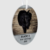 Puppy First Christmas Chien Pet Photo Keepsaké (devant)