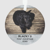 Puppy First Kersthond Pet Photo Keepomwille Ornament (achterkant)