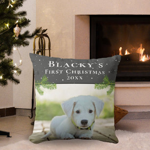 Puppy First Kerstpine Dog Pet Photo Kussen