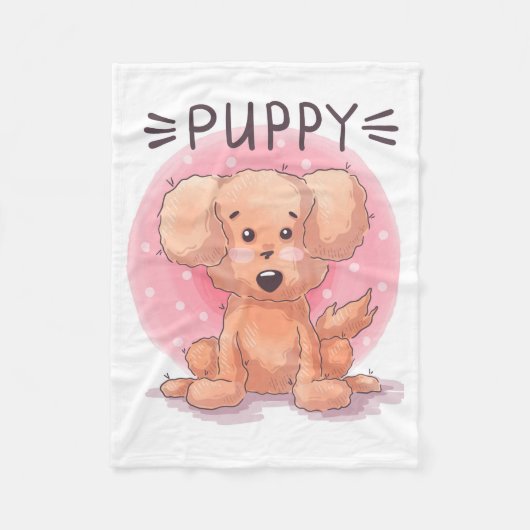 Puppy Fleece Deken (Voorkant)