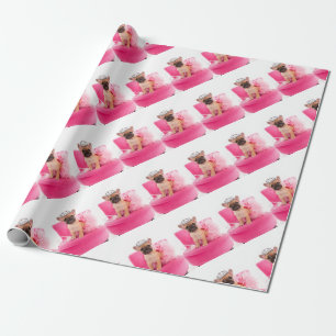 Puppy french bulldog disguised cadeaupapier