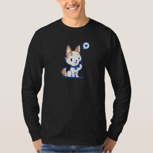 Puppy gebruikt telefoon en houdt van zijn mobiel S T-shirt