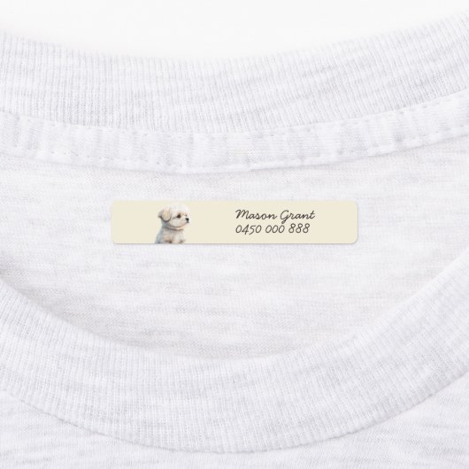 puppy gepersonaliseerde naam & telefoonnummer ijze labels (Aangebracht)