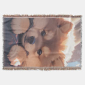 Puppy hond kawaii stijl deken (Voorkant)