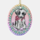Puppy Hond Keramisch Ornament (Rechts)