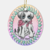 Puppy Hond Keramisch Ornament (Links)