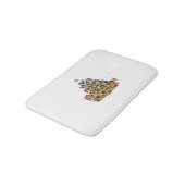 Puppy hond kerstboom, hond kerstboom badmat (Gekanteld)