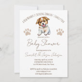 Puppy hond thema baby shower sjabloon kaart (Voorkant)