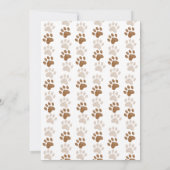 Puppy hond thema baby shower sjabloon kaart (Achterkant)