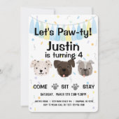 Puppy Honden Geslacht Neutraal of Jongens Verjaard Kaart (Voorkant)