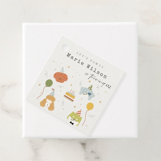 Puppy-honden met Kinder paprika's elke dag van de Bedankjes Labels (In situ)