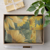 Puppy houdt van zonnebloemen bruin langharige teck tissuepapier (Geschenk)