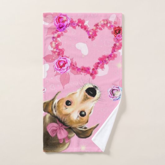 Puppy Huisdier Badhanddoeken Gift Bad Handdoek (Handdoek)