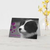 Puppy, ik hou van je kaart (Gele Bloem)