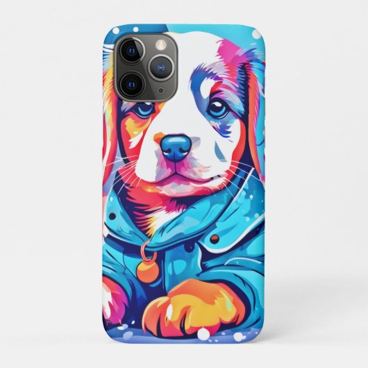 Puppy in blauwe jas ontwerp Case-Mate iPhone case (Achterkant)
