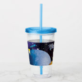 Puppy in de ruimte een buitenaardse met een telesc acryl drinkbeker (Voorkant)
