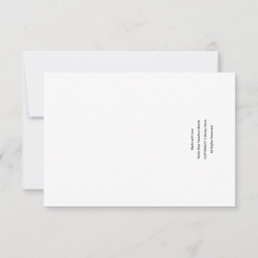 Puppy in een bloempot wenskaart 2 bedankkaart (Achterkant)