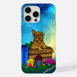 Puppy in een doos, Merry Xmas iPhone 15 Pro Max Hoesje