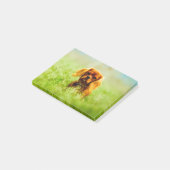 Puppy in veld post-it® notes (Schuin)