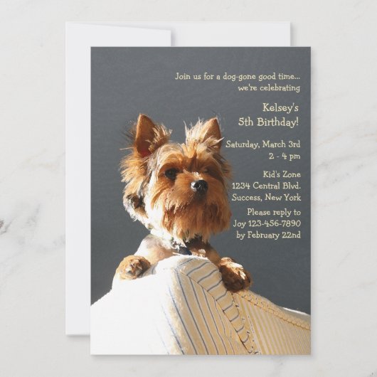 Puppy Invitation Kaart (Voorkant)