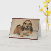 Puppy Kaart (Gele Bloem)