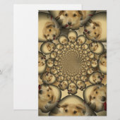 Puppy Kaleidoscoop Art Print Briefpapier (Voorkant / Achterkant)
