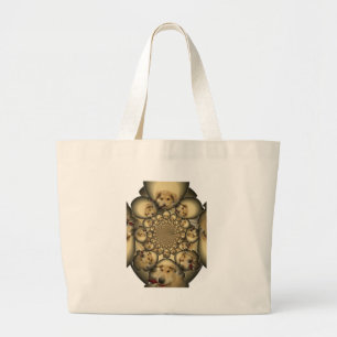 Puppy Kaleidoscoop Art Print Grote Tote Bag