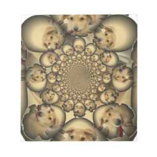 Puppy Kaleidoscoop Art Print Notitieblok