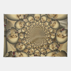 Puppy Kaleidoscoop Art Print Theedoek