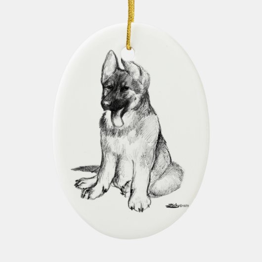 Puppy Keramisch Ornament (Voorkant)