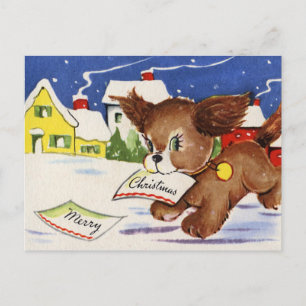 puppy kerst feestdagenkaart