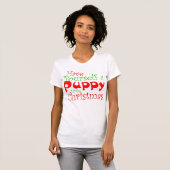 Puppy kerstfeestdag T-shirt (Voorkant volledig)