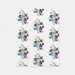 Puppy Kerstmis Fleece Deken