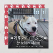 Puppy Kisses Dog Pet Puppy Photo Feestdagenkaart (Voorkant / Achterkant)