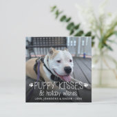 Puppy Kisses Dog Pet Puppy Photo Feestdagenkaart (Staand voorkant)