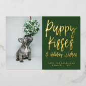 Puppy Kisses Empreinte de patte Photo Foil Carte d (Recto)