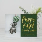 Puppy Kisses Empreinte de patte Photo Foil Carte d (Debout devant)
