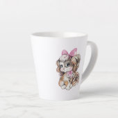 Puppy Latte Mug Latte Mok (Rechterhoek)