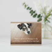 Puppy Lick Therapy Dog Briefkaart (Staand voorkant)