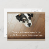 Puppy Lick Therapy Dog Briefkaart (Voorkant / Achterkant)