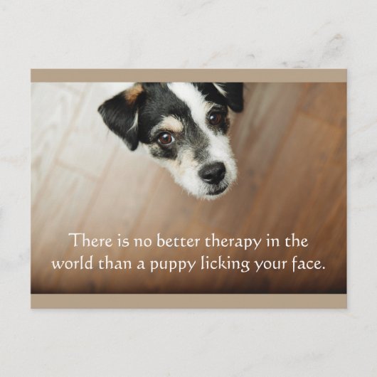 Puppy Lick Therapy Dog Briefkaart (Voorkant)