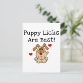 Puppy Licks Zijn Beste Tshirts En Gifts Briefkaart (Staand voorkant)