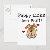 Puppy Licks Zijn Beste Tshirts En Gifts Briefkaart (Voorkant / Achterkant)