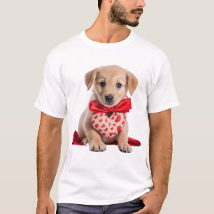 Puppy Liefde Bandana Valentijnsdag Schattig T-shirt