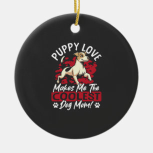 Puppy Liefde de Coolste Hond Moeder! Mijn Moeder I Keramisch Ornament