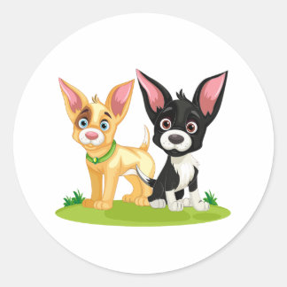 Puppy liefde is de beste liefde ronde sticker