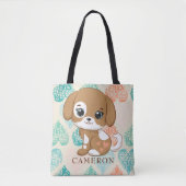 Puppy liefde lief klein puppy Canvas tas (Voorkant)