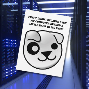 Puppy Linux-logboek blaft in zijn byte Briefkaart