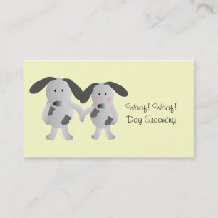 Puppy Log Chien Grooming Carte de visite