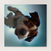 Puppy loopt in de ruimte legpuzzel (Horizontaal)